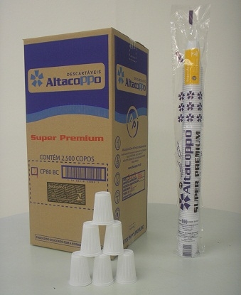 ALTACOPPO - COPO 080ML PREMIUM BRANCO - PT.100UN