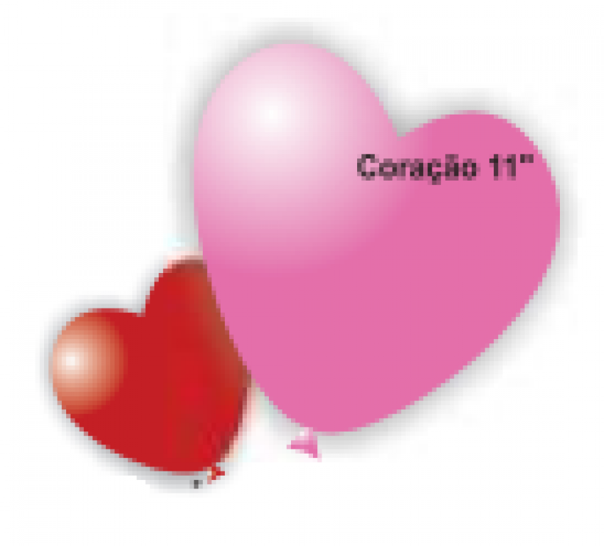 HAPPY DAY - BALAO CORACAO 11 LISO ROSA - CX.50X12UN