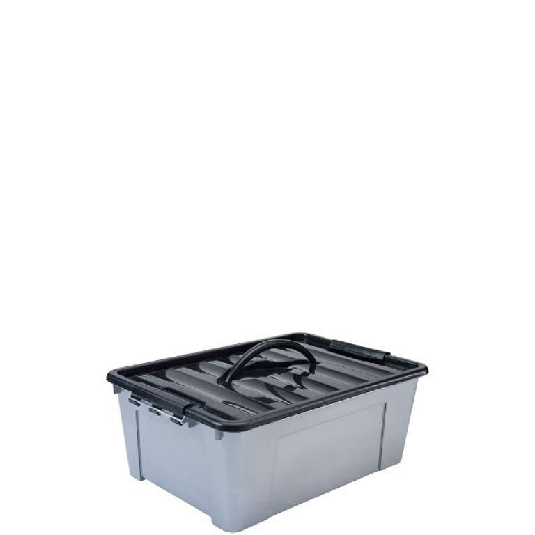 PLASNEW - CONTAINER PLASTICO CINZA N.2 12,4 LT (9327) - UN